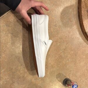 Vans Men's White Slip-On Shoes